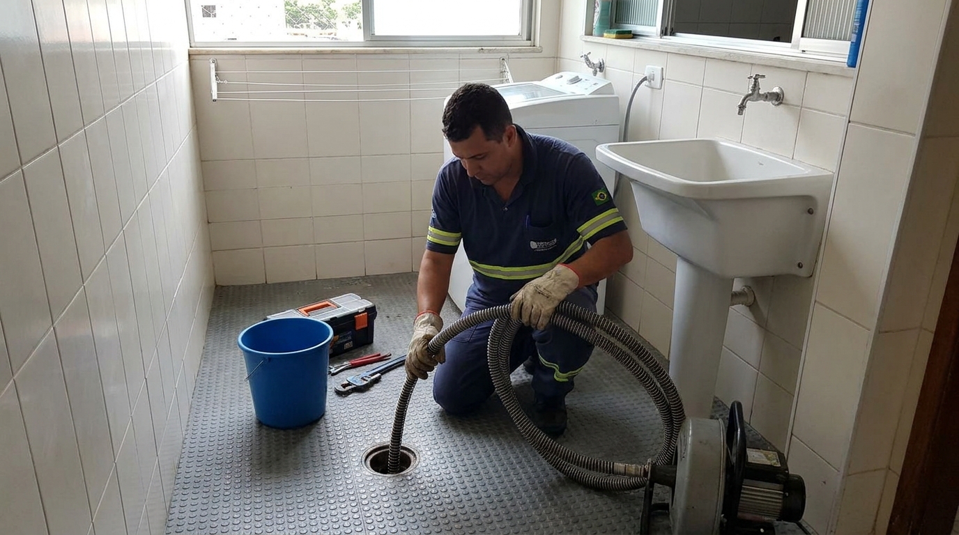 Desobstrução na Cozinha no Infraero I, Macapá‑AP
